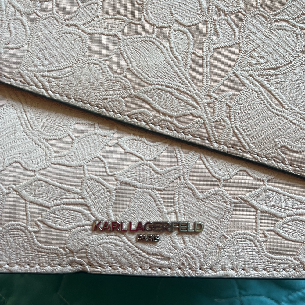 Karl Lagerfeld Blush Floral Embossed Bag
